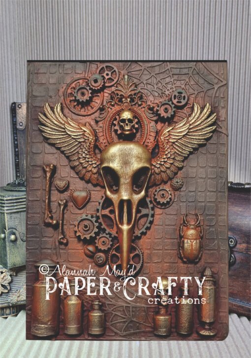 a5 notebook with skulls and wings